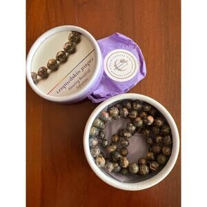 Gemisphere Leopardskin Jasper Necklace 25” 08mm
